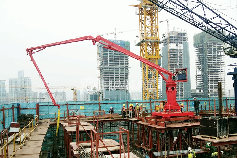 Boom Penempat Beton Stasioner di China