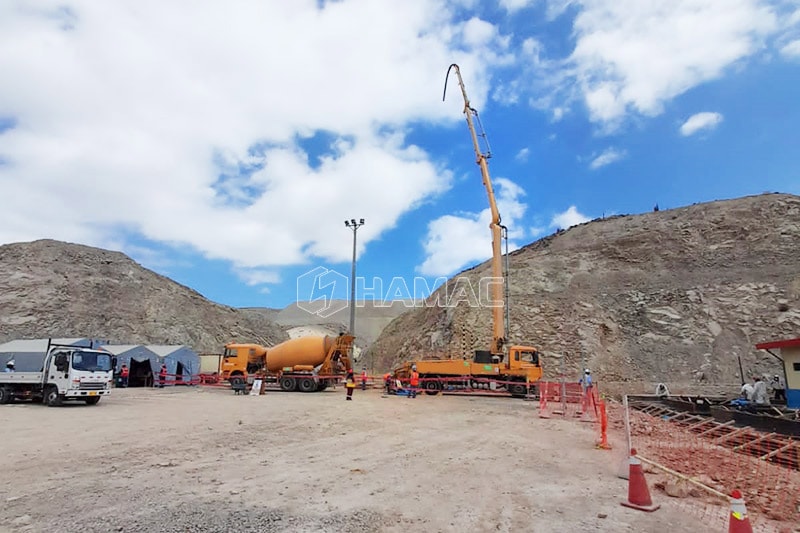 Pompa boom beton 30m di Arequipa, Peru