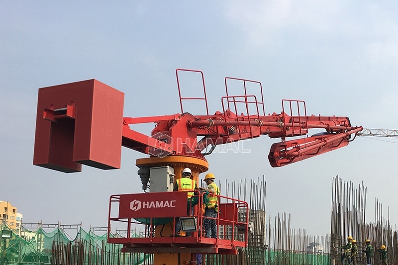 HGY32 beton placing boom dengan kontra berat