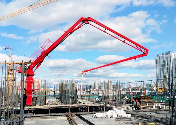 Boom Penempatan Beton Pendakian Mandiri