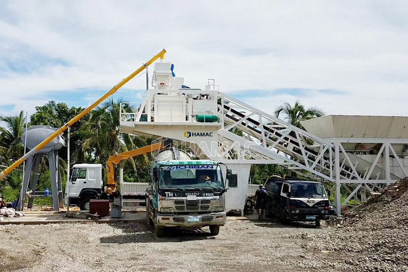 Pabrik batching beton bergerak di Filipina