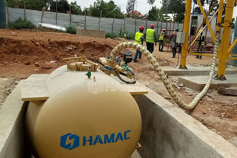 Perangkat pneumatik untuk memasok semen BIGBAG ke dalam silo semen