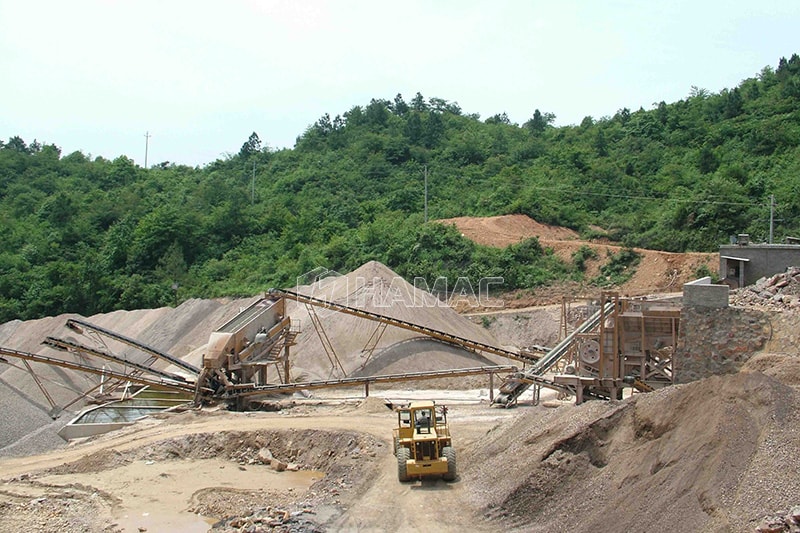 150 ton per jam penghancuran dan penyaringan batu kapur