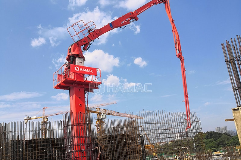 Drawing Of stationary concrete placing boom