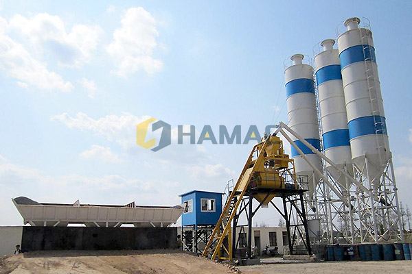 Pabrik Pencampuran Beton HZS50 di Afrika Selatan