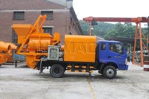 Pompa Mixer Beton Mobile Elektrik HBT25-L2 di Rusia