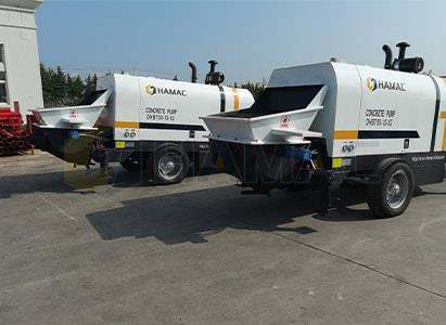 2 Unit Pompa Beton Diesel Portabel Dhbt50 Dikirim ke Amerika Latin