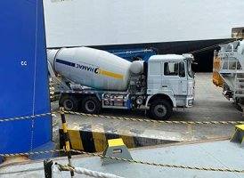 Tiga unit mixer transit beton telah dikirim ke Peru