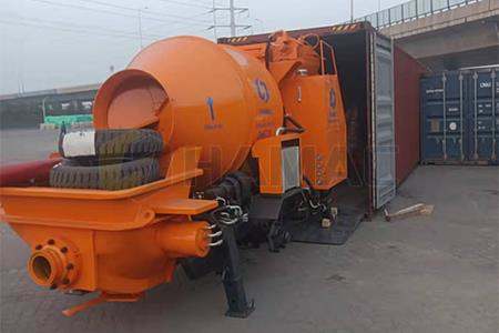 POMPA MIXER BETON DHBT15 DIKIRIM KE PERU.