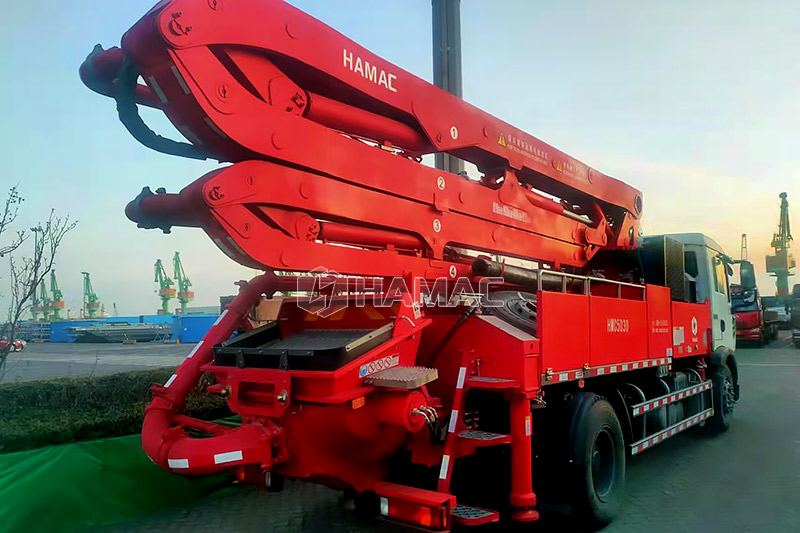 Pompa Boom Mounted Truk HAMAC 30m Dikirim ke Peru