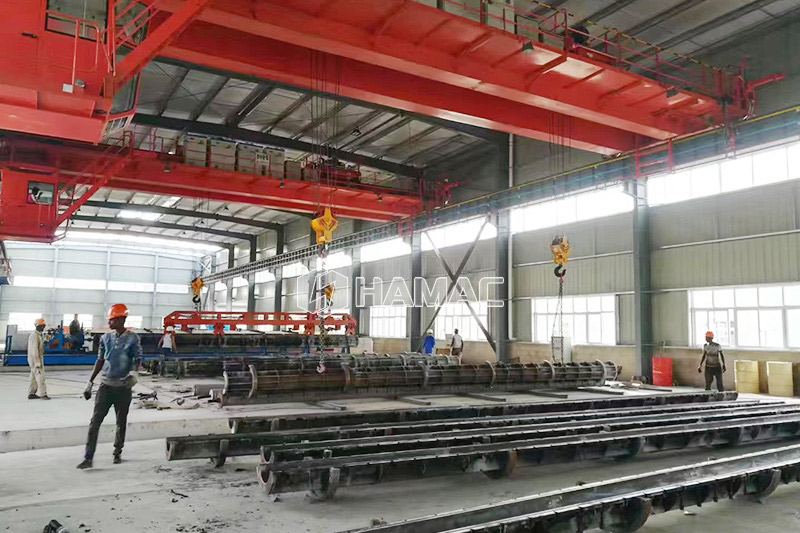 Pre-stressed electric concrete pole making plant