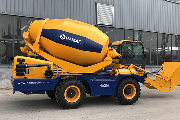 Self loading Concrete Mixer